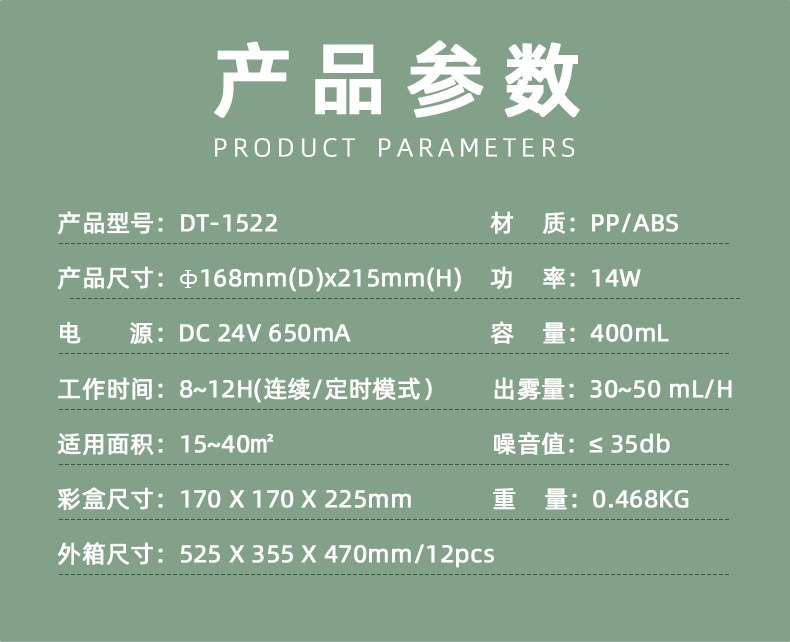 产品参数